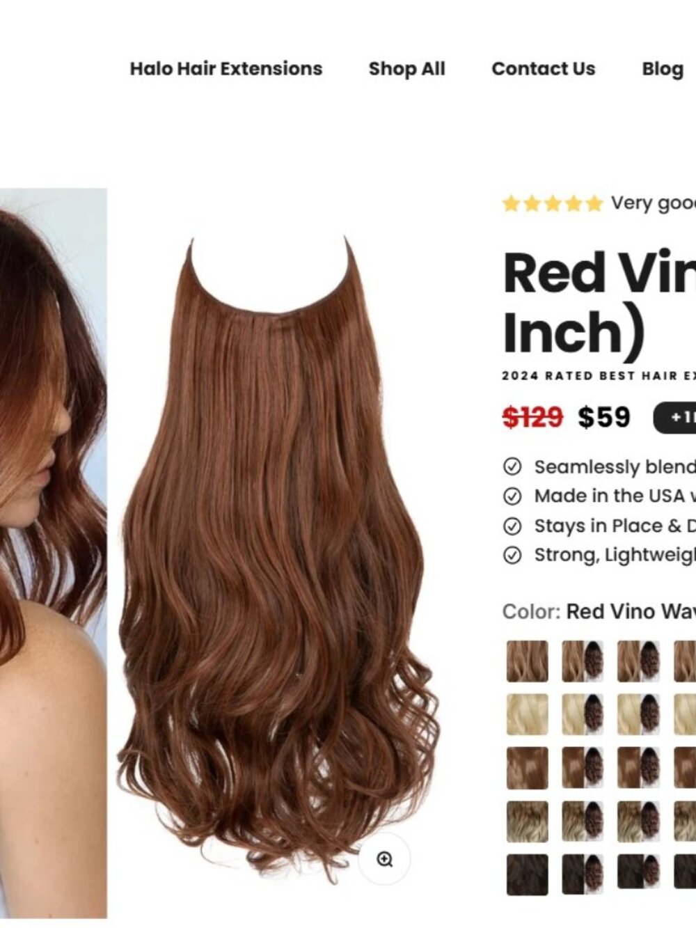 ThatHair 16" Halo Hair Extensions